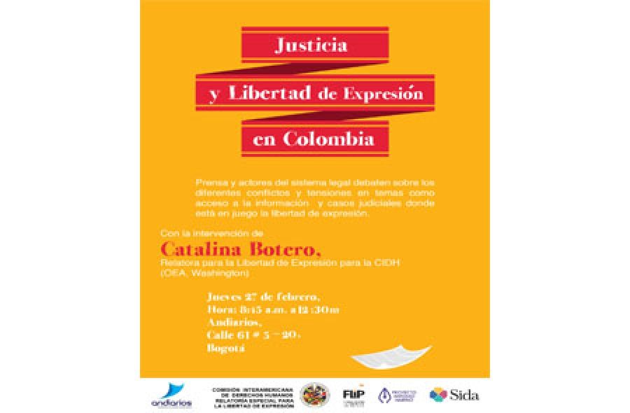 Encuentro sobre Justicia y Libertad de Expresión en Colombia